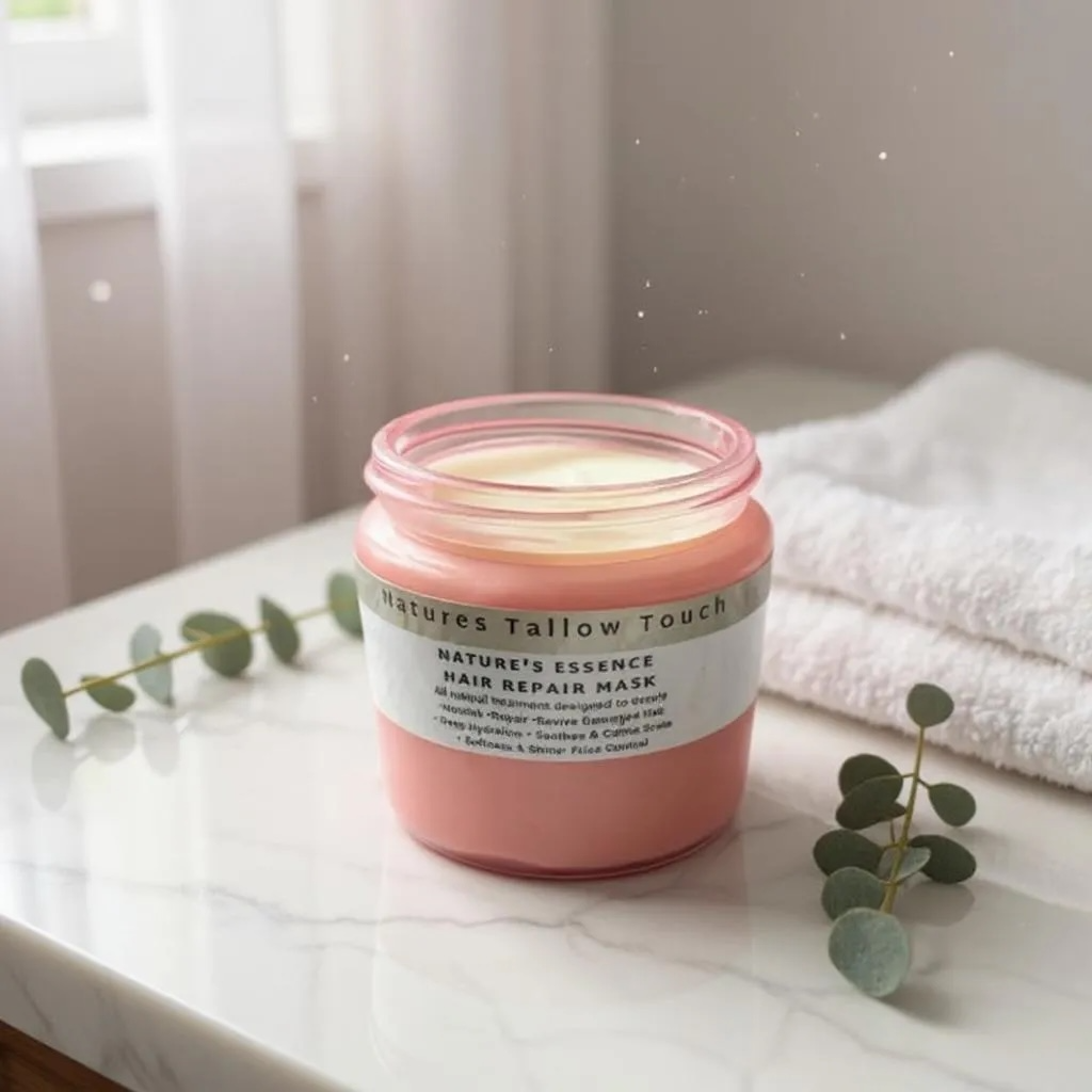 Nature's Essence Hair Repair Mask: Eine vollkommen natürliche Behandlung zur tiefenwirksamen
•Pflegen •Reparieren •Beleben geschädigtes Haar
• Tiefe Feuchtigkeitsversorgung • Beruhigt und entspannt die Kopfhaut
• Weichheit und Glanz• Frizz-Kontrolle