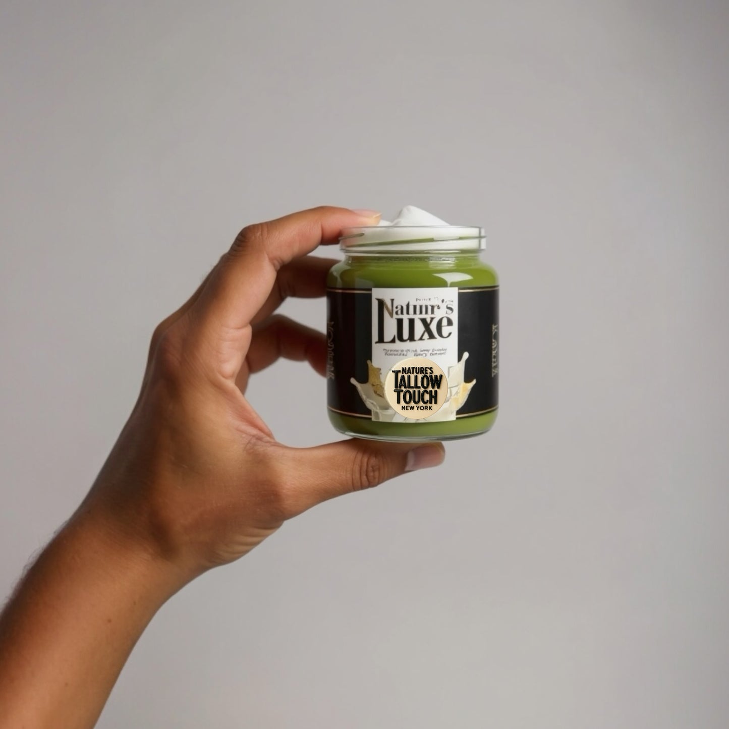 Nature’s LUXE Tallow Face Cream — Brightening Moisturizer with Niacinamide, Vitamin C (SAP), Kojic Dipalmitate & Caffeine - Nature’s Tallow Touch LLC