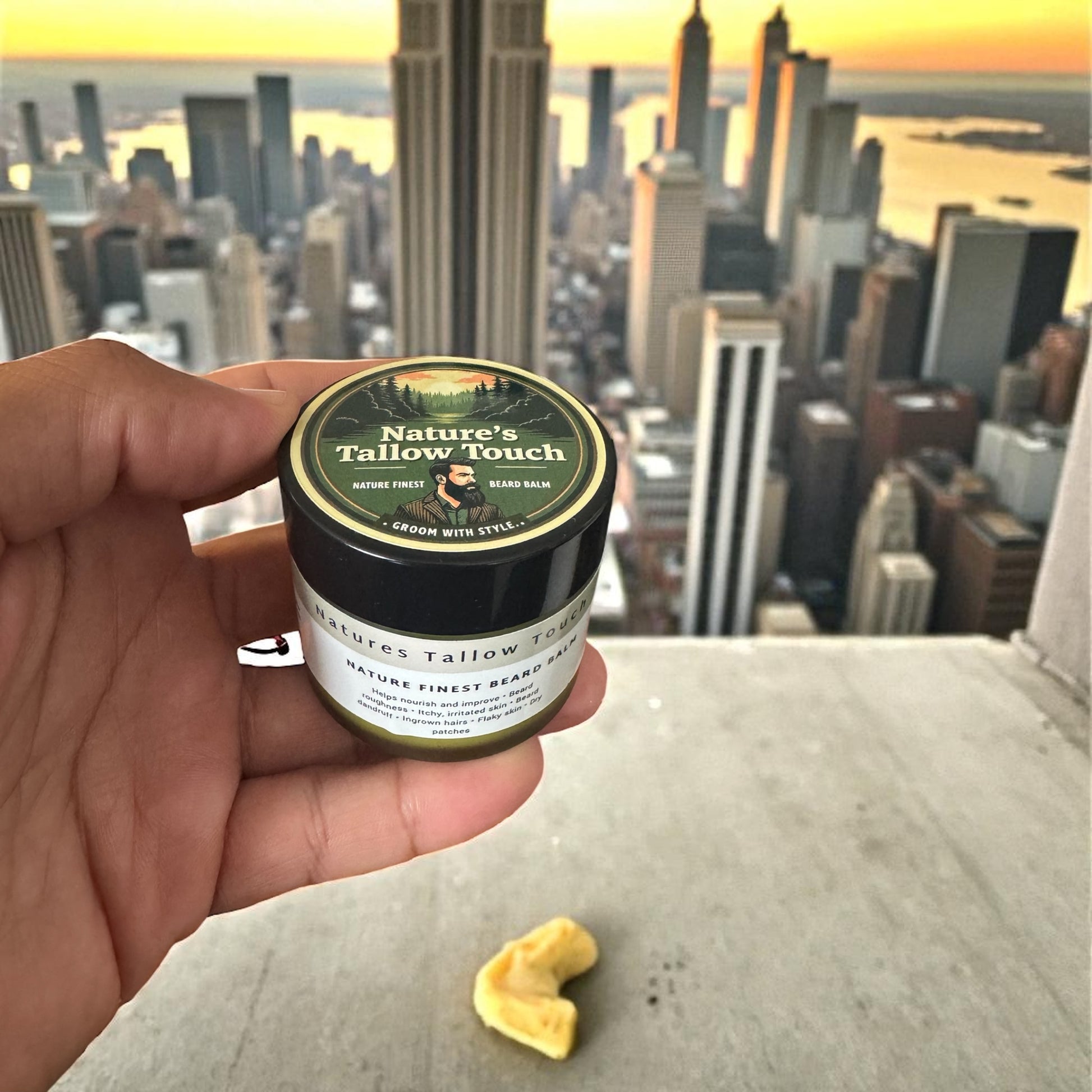 Nature’s Finest Tallow Beard Balm | Barber-Grade Hold + Grooming Finish - Nature’s Tallow Touch LLC