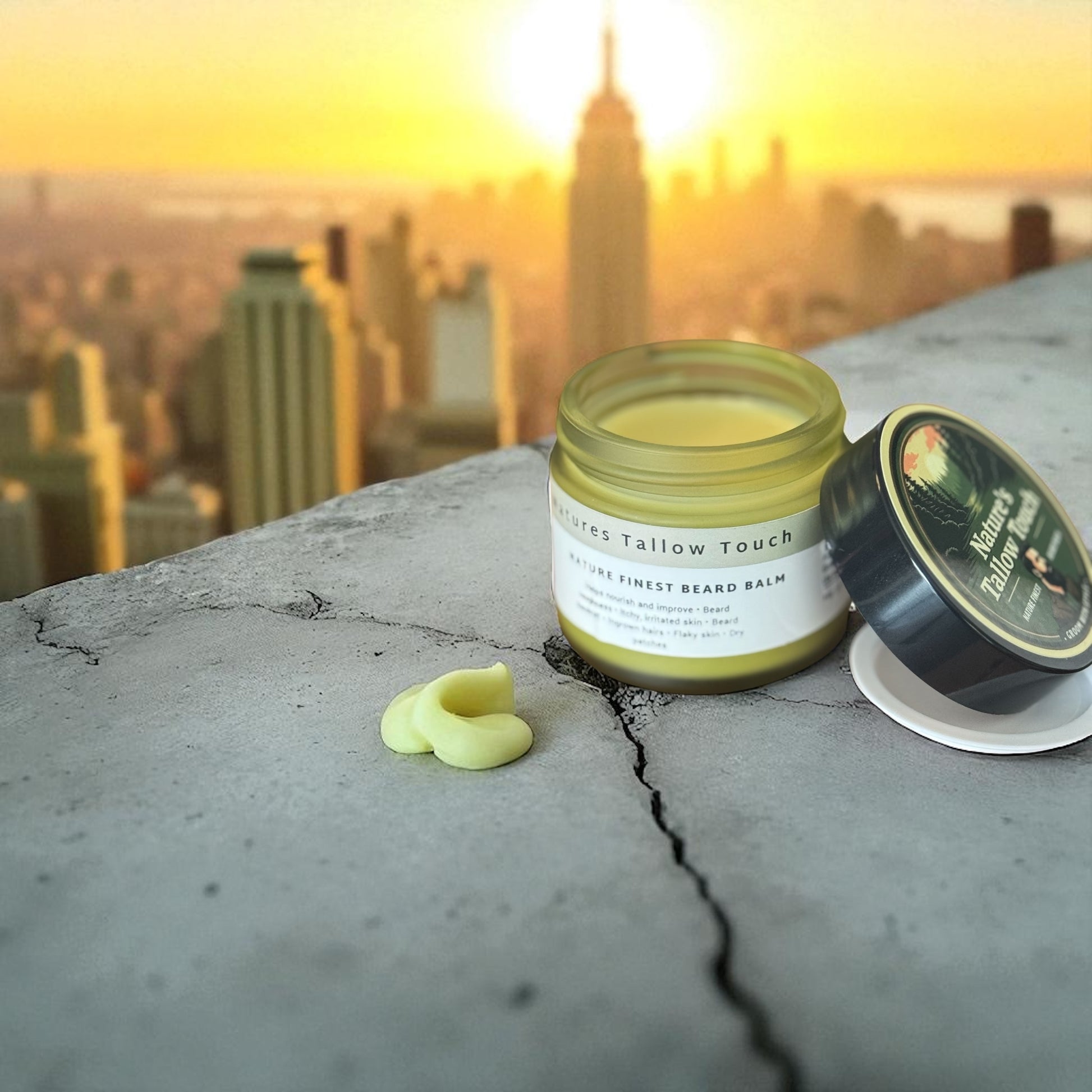 Nature’s Finest Tallow Beard Balm | Barber-Grade Hold + Grooming Finish - Nature’s Tallow Touch LLC