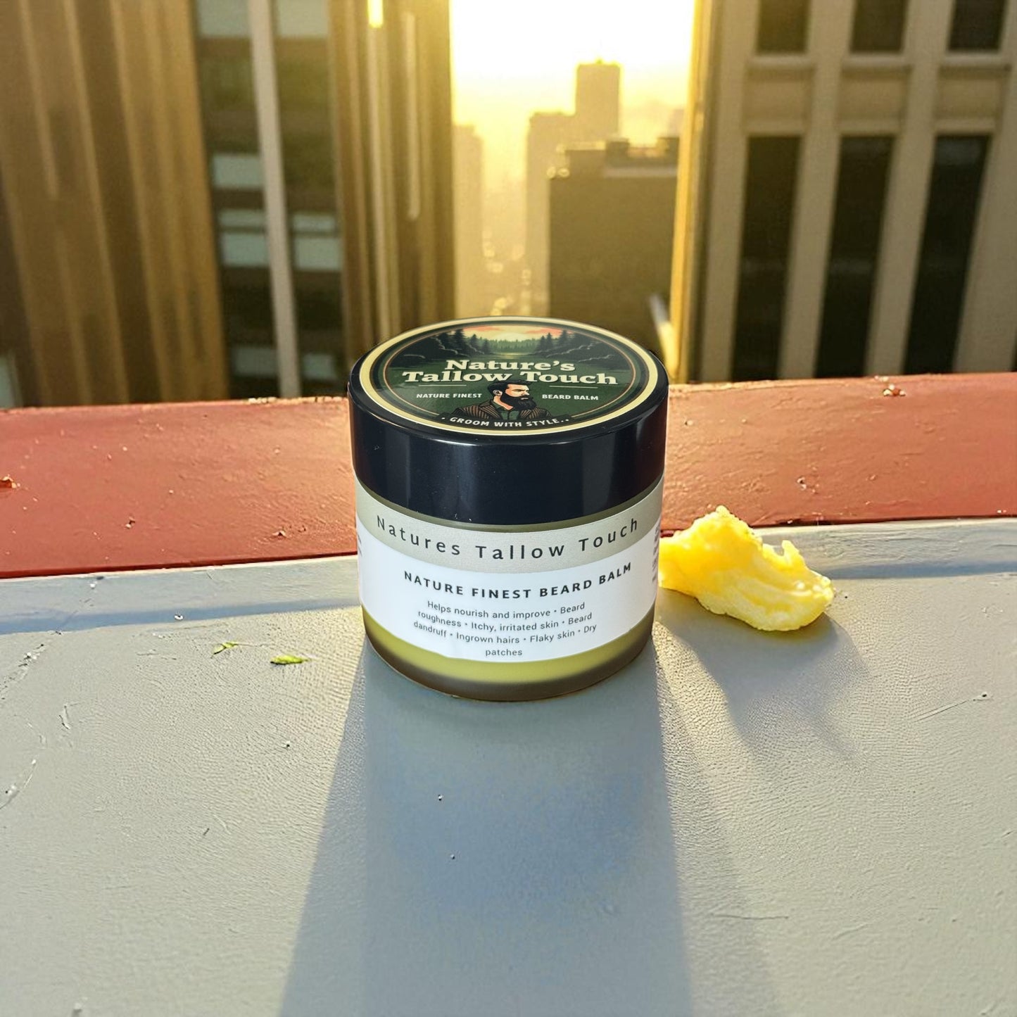 Nature’s Finest Tallow Beard Balm | Barber-Grade Hold + Grooming Finish - Nature’s Tallow Touch LLC