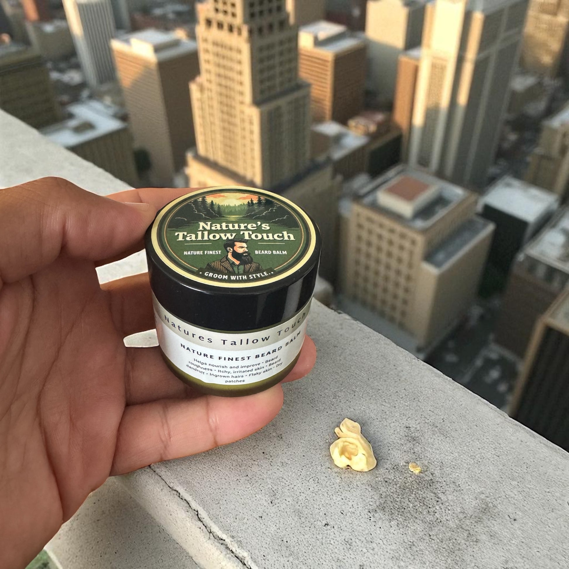 Nature’s Finest Tallow Beard Balm | Barber-Grade Hold + Grooming Finish - Nature’s Tallow Touch LLC