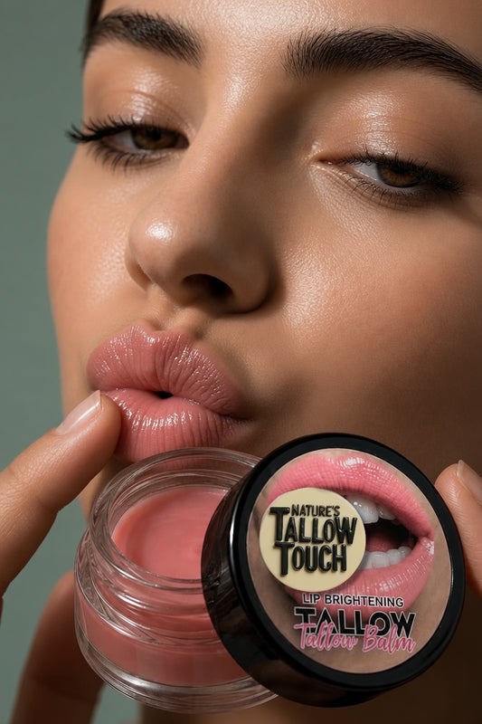 Lip Brightening Tallow Balm — Daily Moisture With a Soft-Tone Finish.