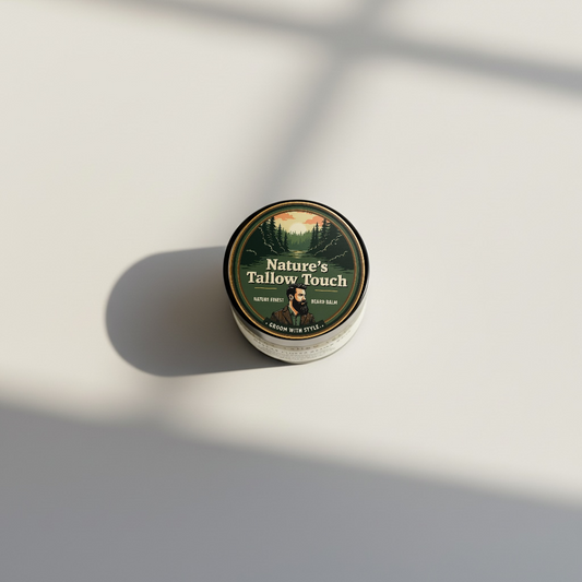 Nature’s Finest Tallow Beard Balm | Barber-Grade Hold + Grooming Finish - Nature’s Tallow Touch LLC