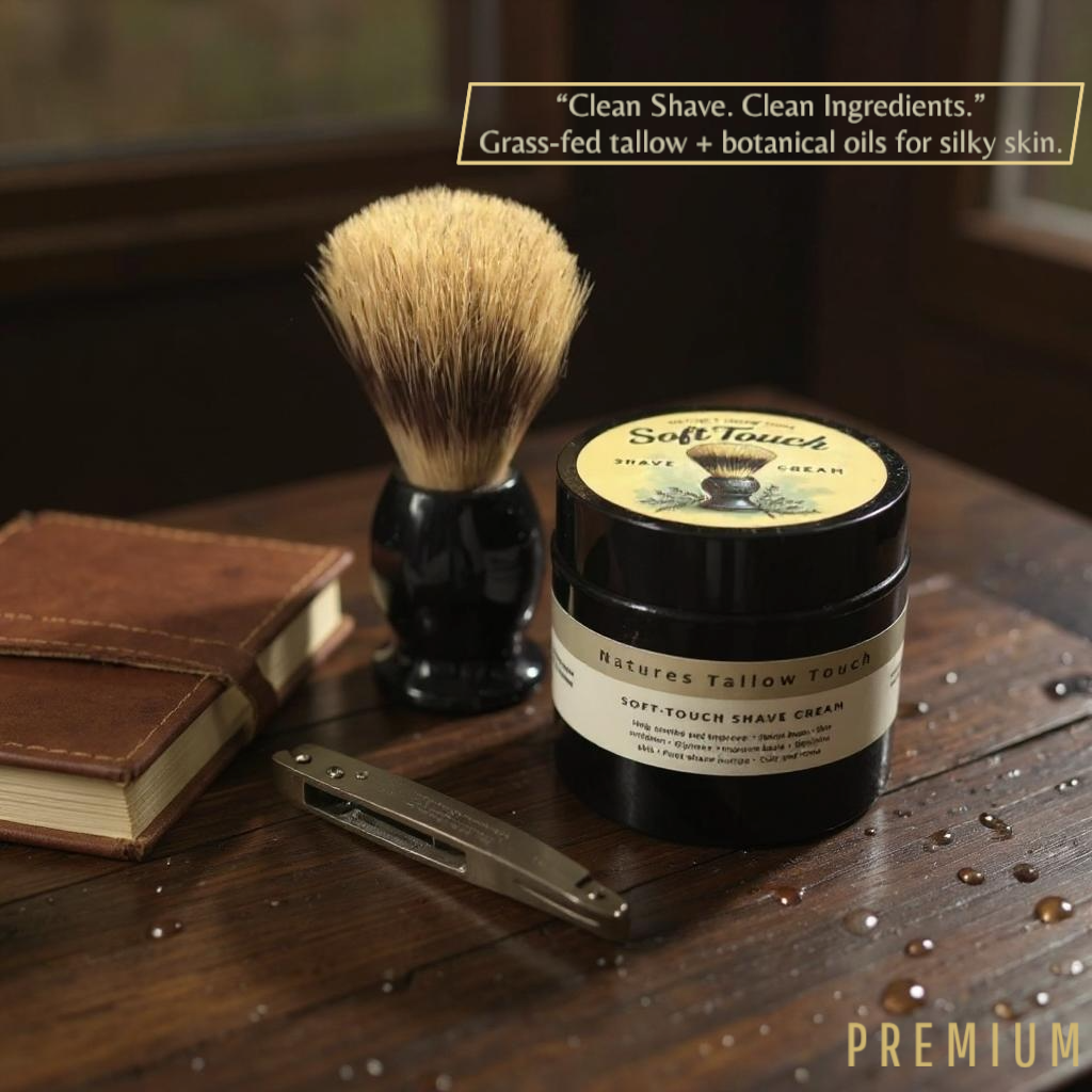 SoftTouch Shave Tallow Cream | Soothe Razor Burn & Hydrate Skin - Nature’s Tallow Touch LLC