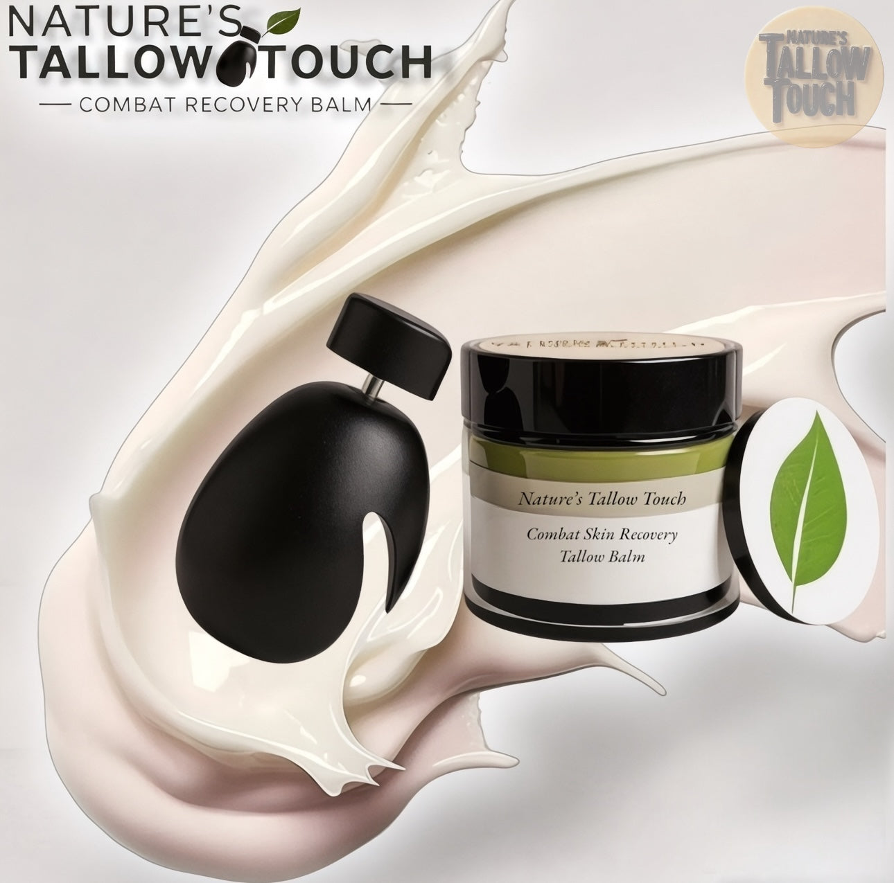Bálsamo de sebo Combat Skin Recovery | Alivio natural para hinchazón, moretones, cortes y quemaduras | Acelera la curación y alivia la irritación