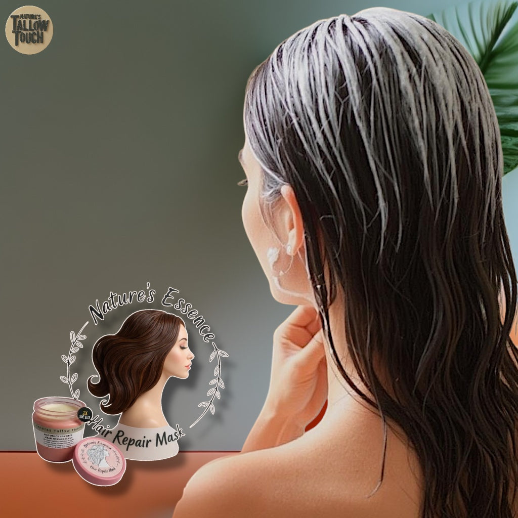 Nature's Essence Hair Repair Mask: Eine vollkommen natürliche Behandlung zur tiefenwirksamen
•Pflegen •Reparieren •Beleben geschädigtes Haar
• Tiefe Feuchtigkeitsversorgung • Beruhigt und entspannt die Kopfhaut
• Weichheit und Glanz• Frizz-Kontrolle