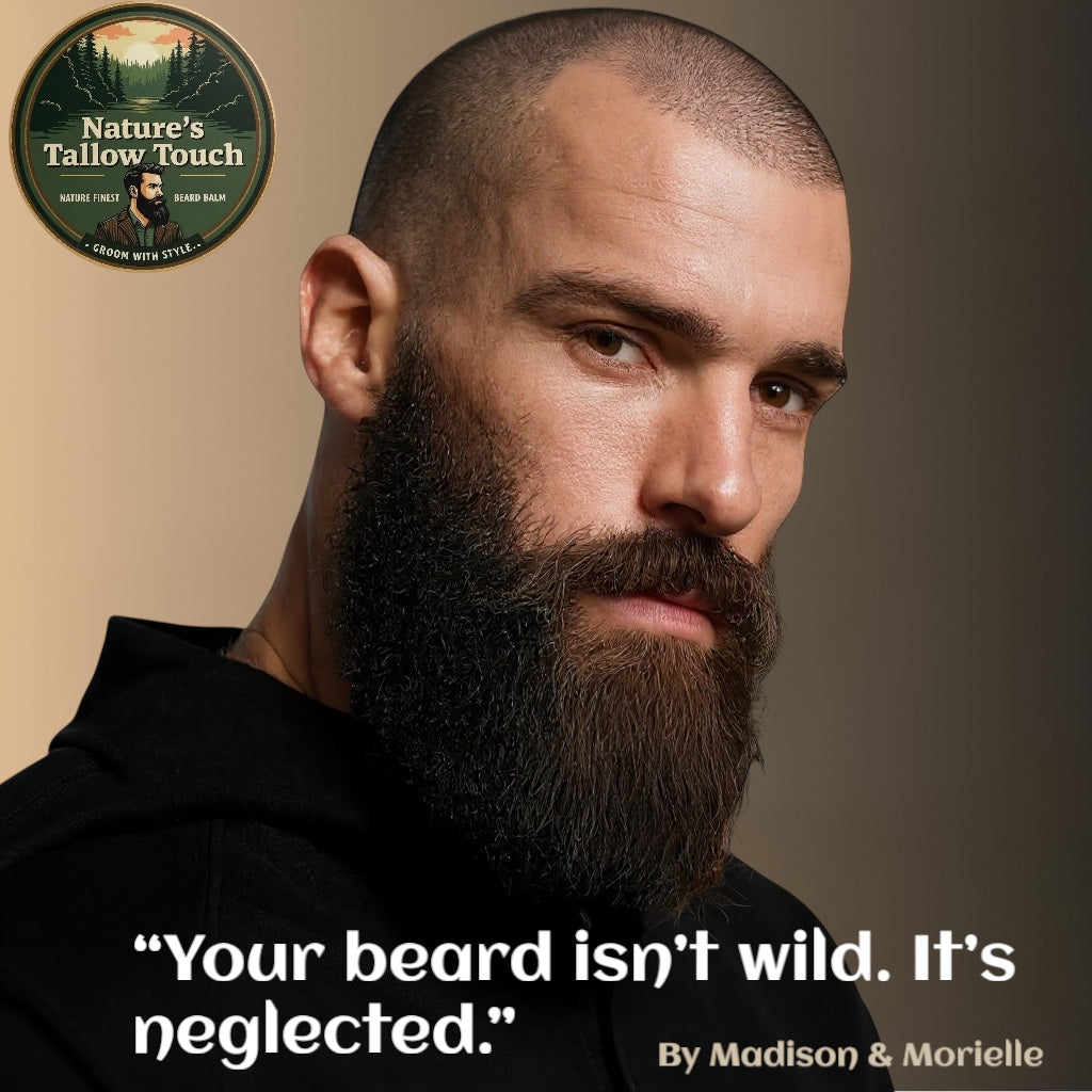 Nature’s Finest Tallow Beard Balm: Barber-grade glide | Stronger grip | Zero gloss | Flake-free finish - Nature’s Tallow Touch LLC