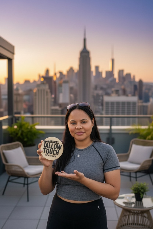 La piel no miente. Skin doesn’t lie. A New York rooftop journal with Nature’s LUXE Tallow Face Cream