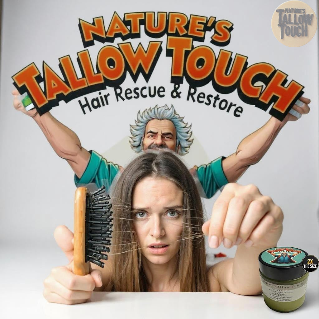 Rescue & Restore Hair Loss Tallow Styling Balm | Best DHT-blocking treatment to Reduce Thinning for Men & Women