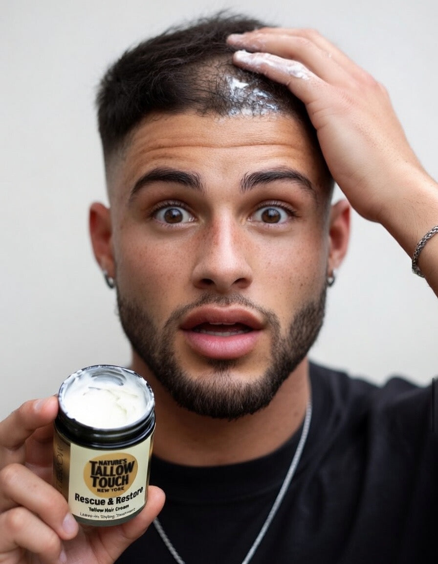 Rescue & Restore Leave-in Styling Cream —  MADE FOR THINNING, FRAGILE, OR BREAKAGE-PRONE HAIR - Nature’s Tallow Touch LLC