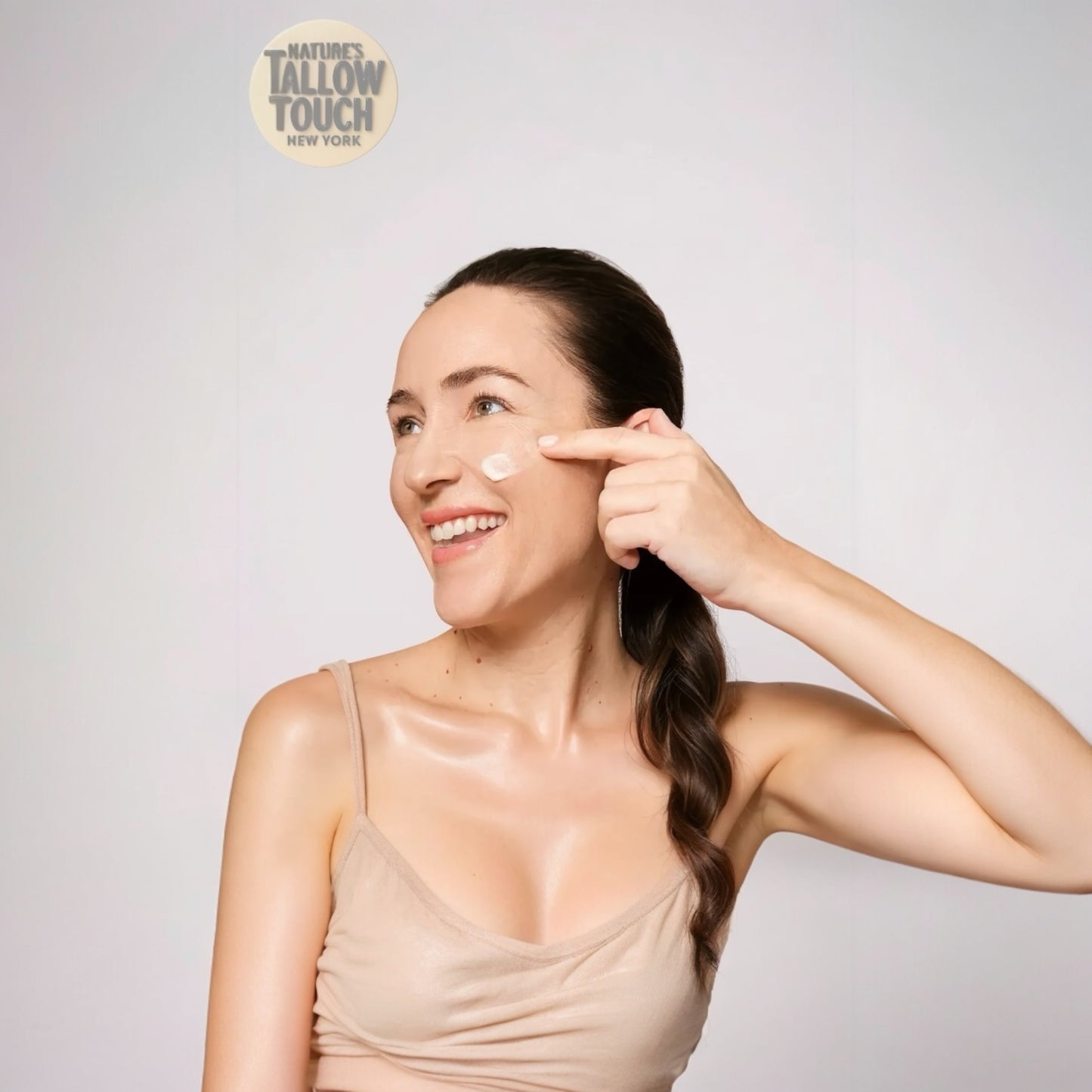 Crema facial Nature's LUXE Tallow: hidratante iluminadora y reafirmante con niacinamida, vitamina C y kójico (113 g) 