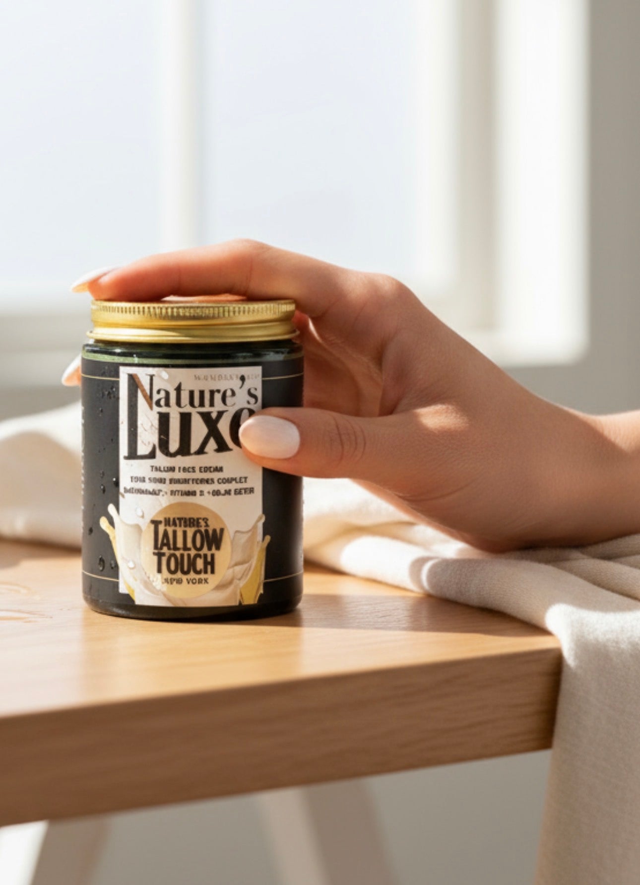 Nature’s LUXE Tallow Face Cream — Brightening & Peptide-Firming Moisturizer