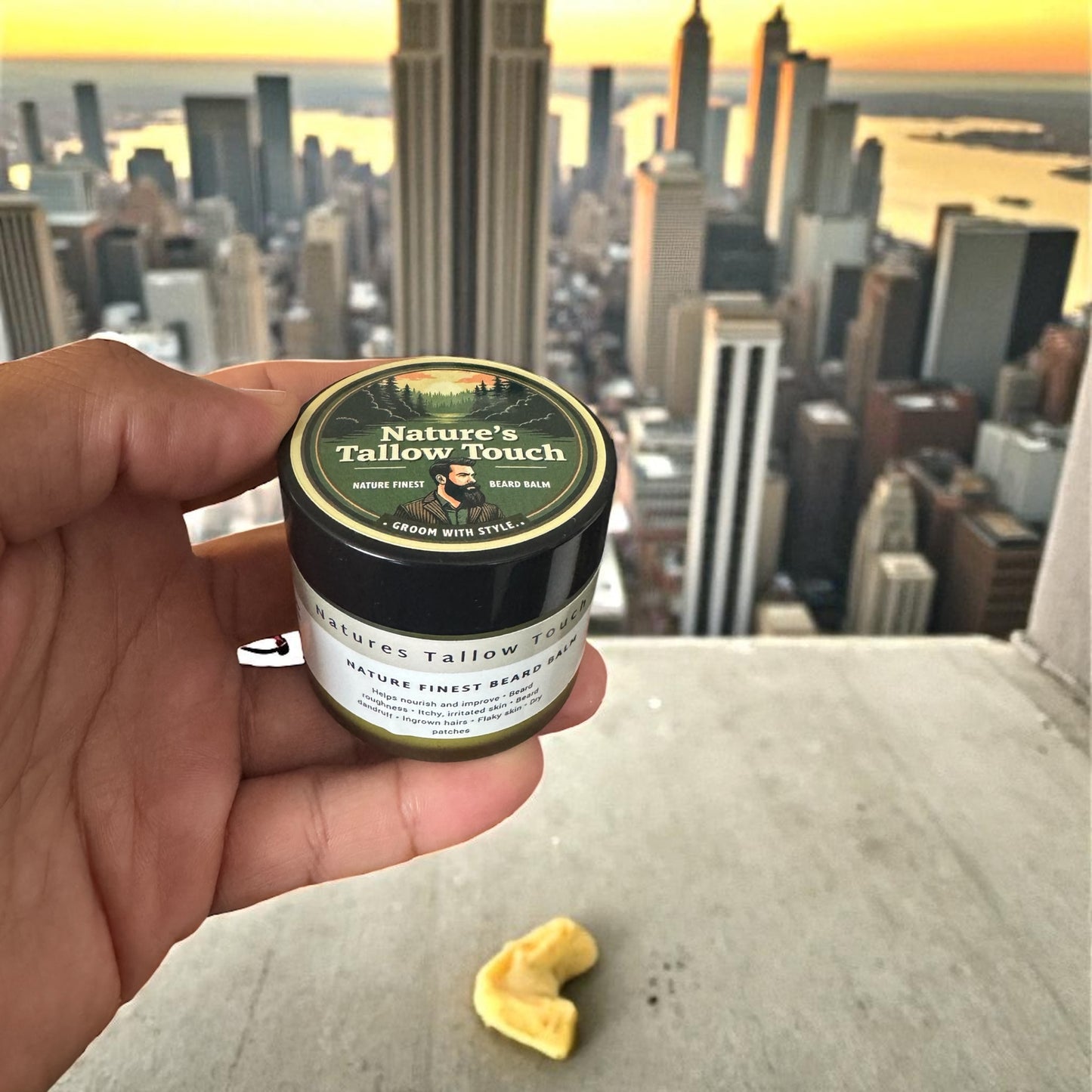 Nature’s Finest Tallow Beard Balm | Barber-Grade Hold + Grooming Finish - Nature’s Tallow Touch LLC