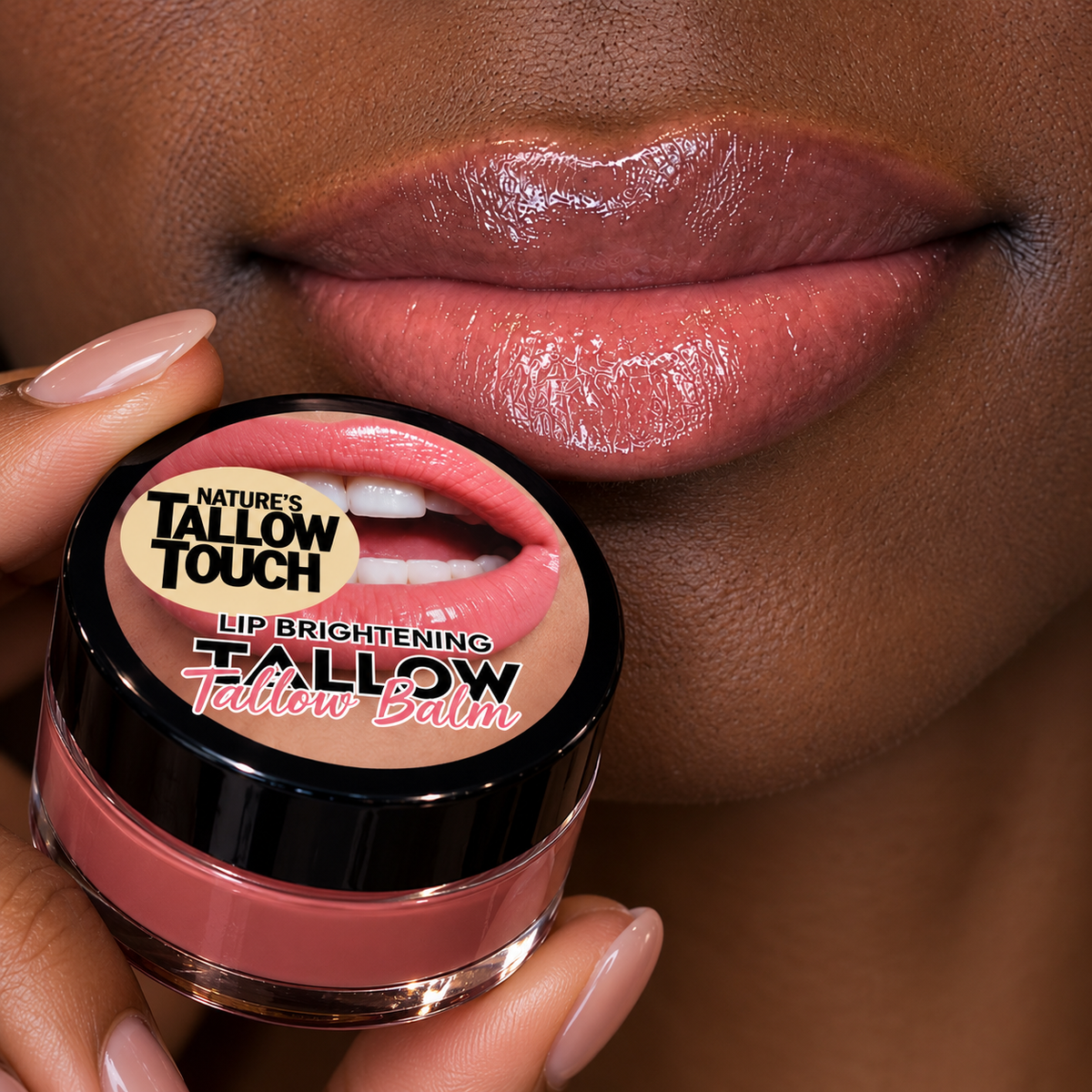 Lip Brightening Tallow Balm — Daily Moisture for Dryness, Dullness + Uneven-Tone Support.
