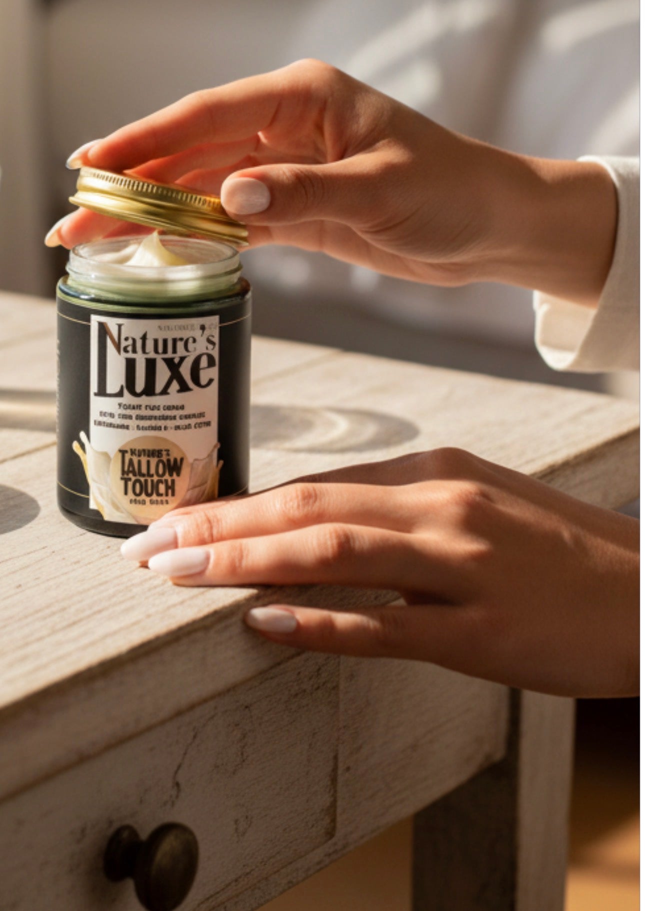 Nature’s LUXE Tallow Face Cream — Brightening & Peptide-Firming Moisturizer