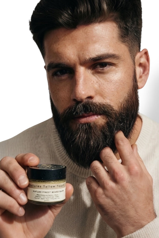 Nature’s Finest Tallow Beard Balm | Barber-Grade Hold + Grooming Finish - Nature’s Tallow Touch LLC