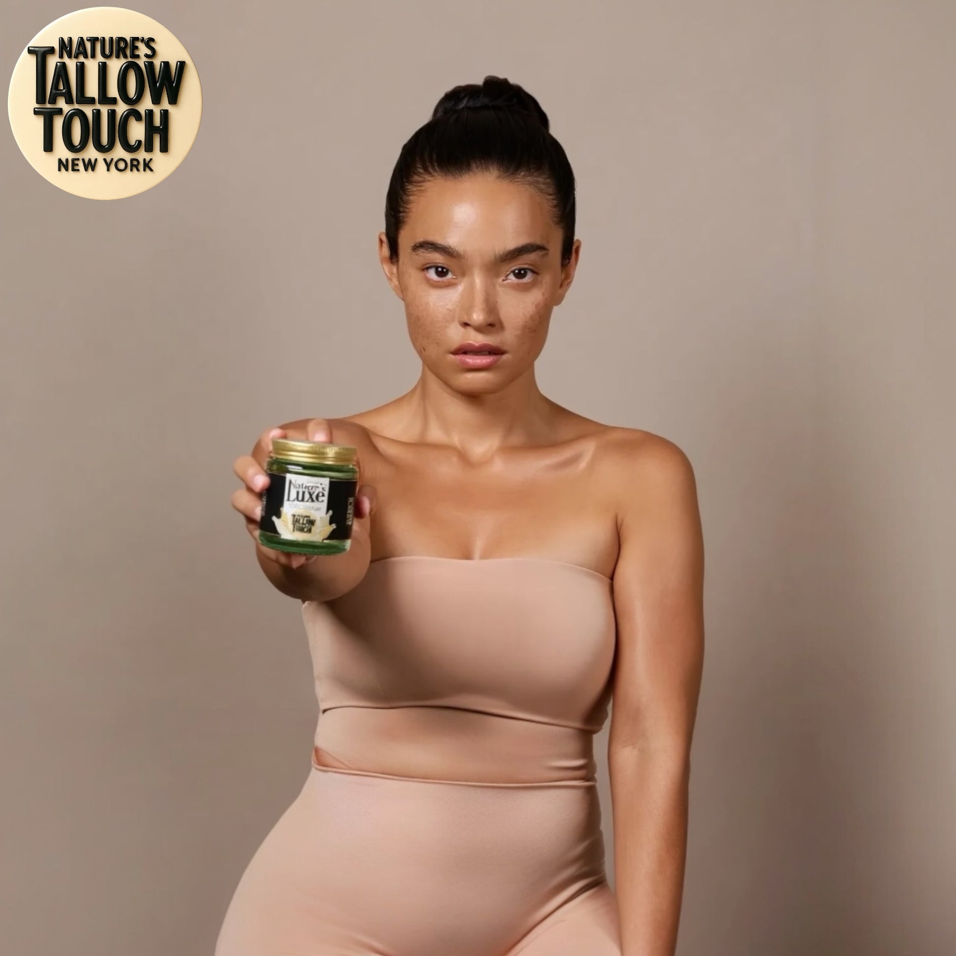 Nature’s LUXE Tallow Face Cream — Brightening Moisturizer with Niacinamide, Vitamin C (SAP), Kojic Dipalmitate & Caffeine - Nature’s Tallow Touch LLC