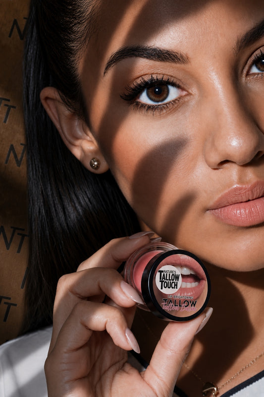 Lip Brightening Tallow Balm — Daily Moisture With a Soft-Tone Finish.