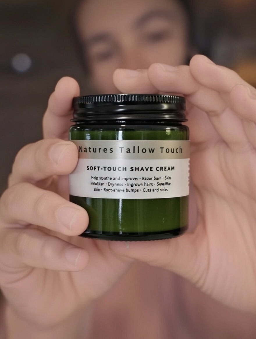 SoftTouch —SKINCARE-GRADE SHAVE CREAM Built Like a Luxe Moisturizer (Unisex) - Nature’s Tallow Touch LLC