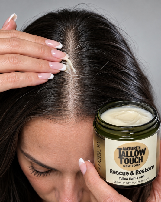 Rescue & Restore Leave-In Cream — Style Hold With Scalp-Level Care. - Nature’s Tallow Touch LLC