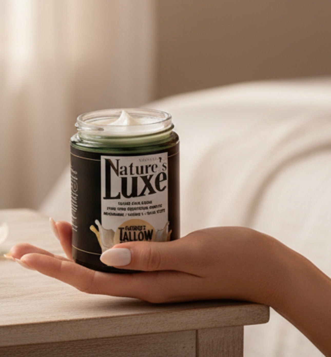 Nature’s LUXE Tallow Face Cream — Brightening & Peptide-Firming Moisturizer