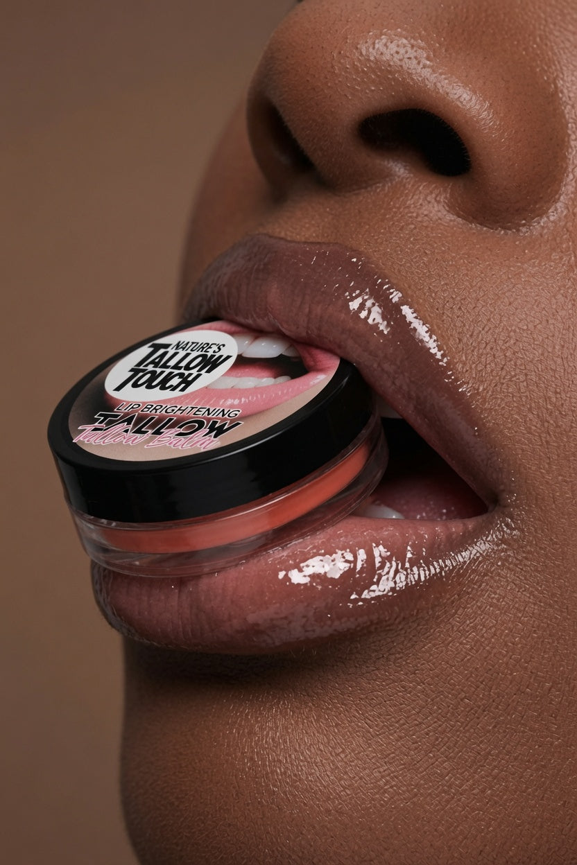 Lip Brightening Tallow Balm — Daily Moisture With a Soft-Tone Finish.
