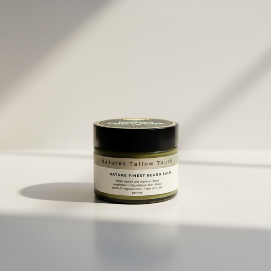 Nature’s Finest Tallow Beard Balm | Barber-Grade Hold + Grooming Finish