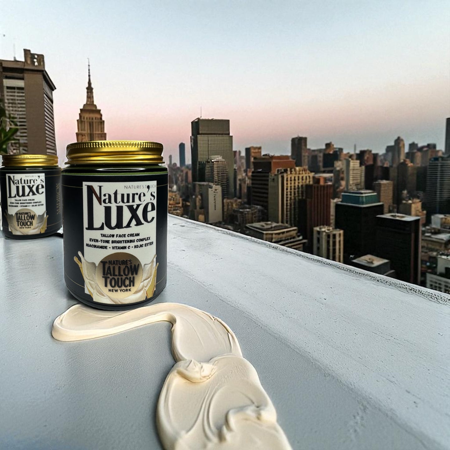 Nature’s LUXE Tallow Face Cream — Formulated with our Tri-Bright Stack™ (Niacinamide + Vitamin C + Kojic DP & Caffeine) - Nature’s Tallow Touch LLC