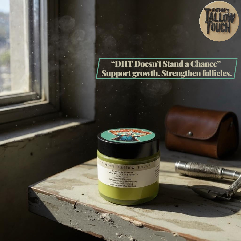 Rescue & Restore Hair Loss Tallow Styling Balm | Best DHT-blocking treatment to Reduce Thinning for Men & Women