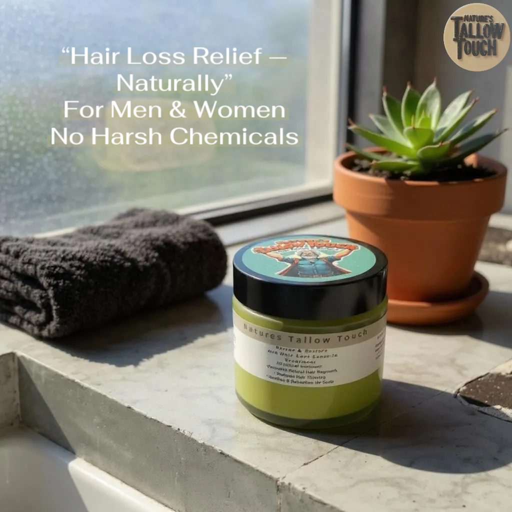 Rescue & Restore Hair Loss Tallow Styling Balm | Best DHT-blocking treatment to Reduce Thinning for Men & Women