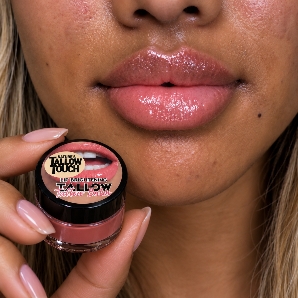 Lip Brightening Tallow Balm — Daily Moisture for Dryness, Dullness + Uneven-Tone Support.