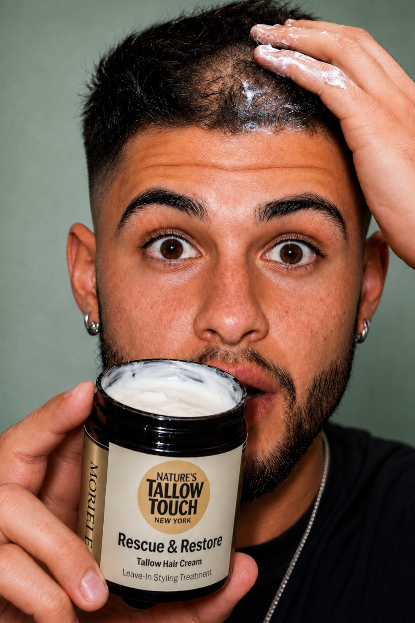 Rescue & Restore Leave-In Cream — Style Hold With Scalp-Level Care. - Nature’s Tallow Touch LLC
