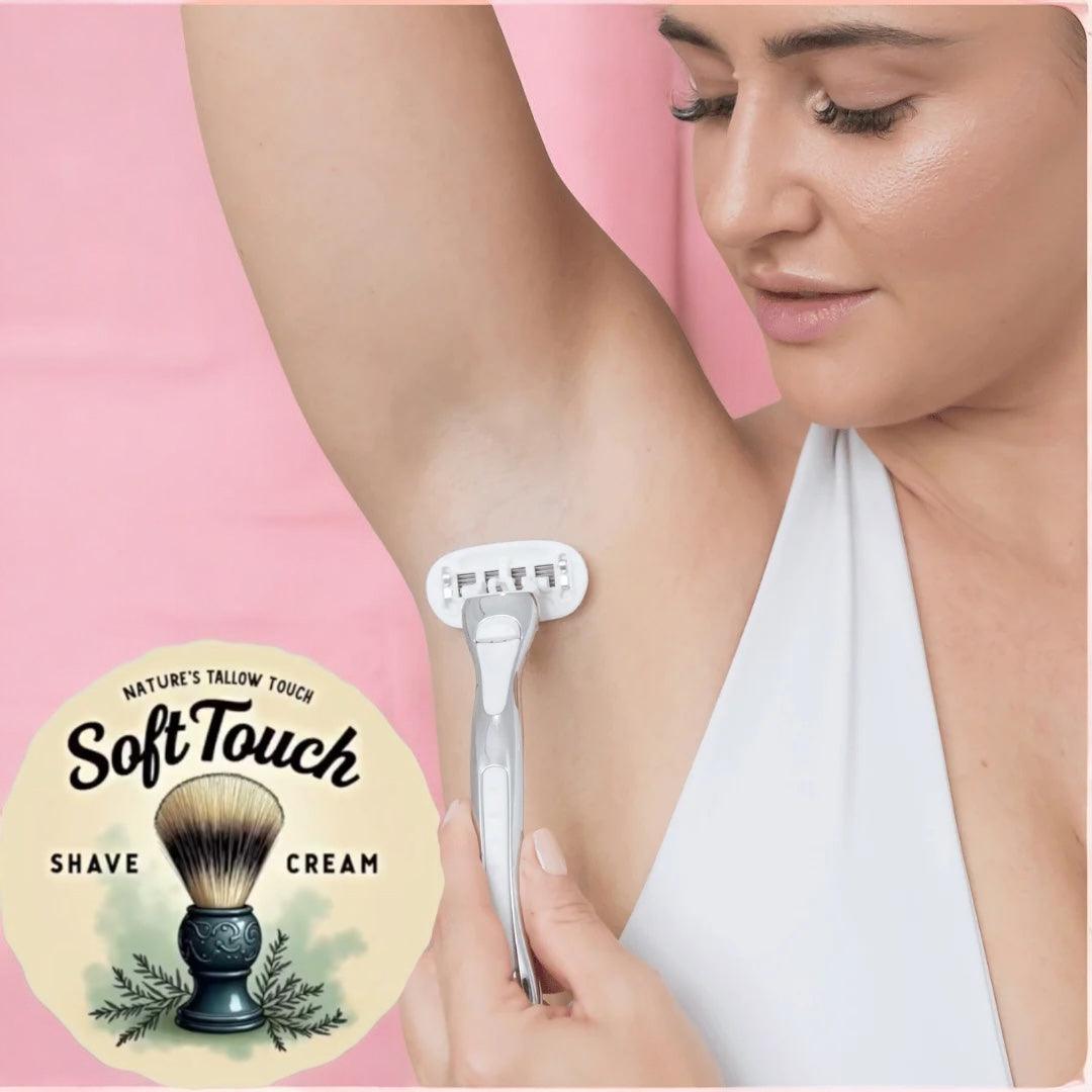 SoftTouch Shave Tallow Cream | Soothe Razor Burn & Hydrate Skin