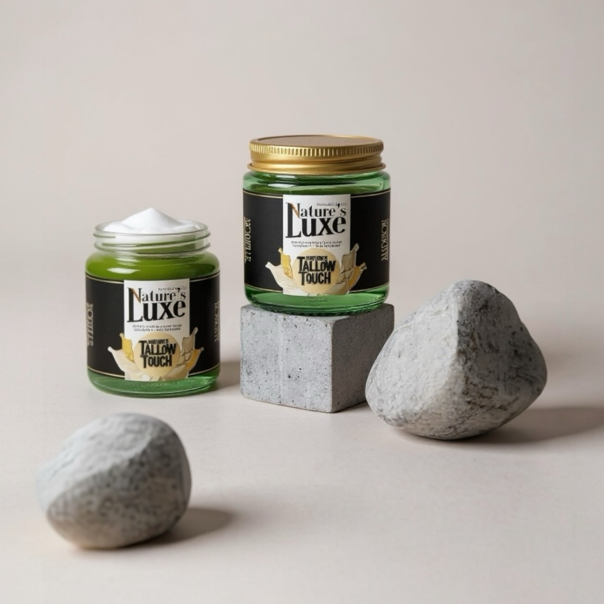 Nature’s LUXE Tallow Face Cream — Brightening Moisturizer with Niacinamide, Vitamin C (SAP), Kojic Dipalmitate & Caffeine - Nature’s Tallow Touch LLC