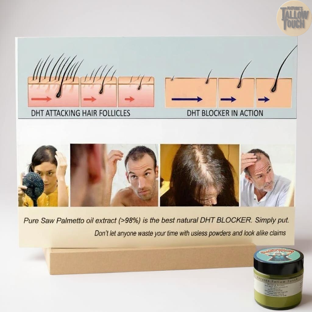 Rescue & Restore Hair Loss Tallow Styling Balm | Best DHT-blocking treatment to Reduce Thinning for Men & Women