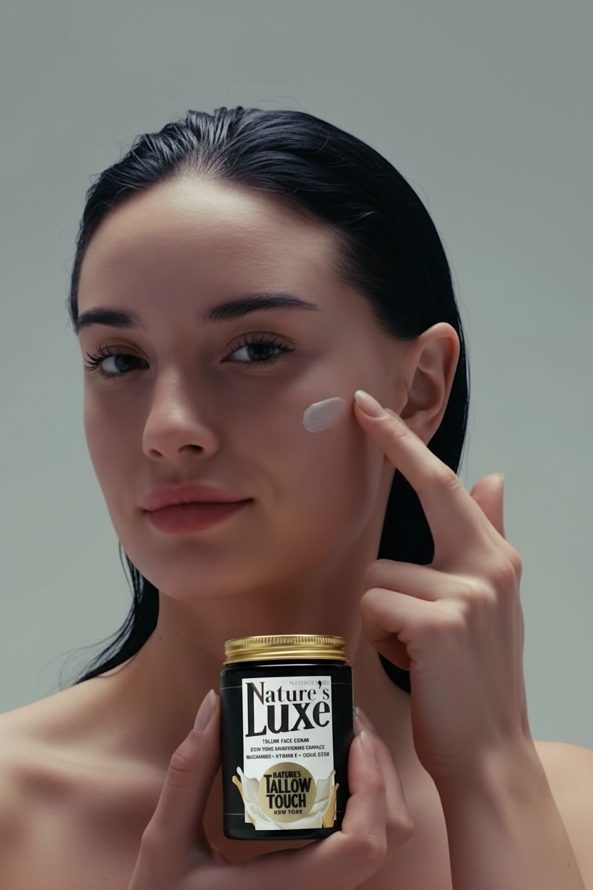 Nature’s LUXE Tallow Face Cream — Brightening & Peptide-Firming Moisturizer