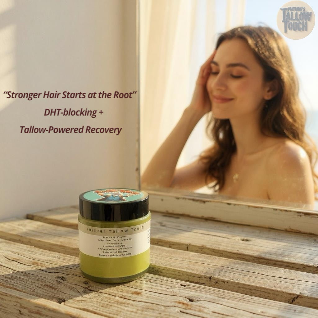 Rescue & Restore Hair Loss Tallow Styling Balm | Best DHT-blocking treatment to Reduce Thinning for Men & Women