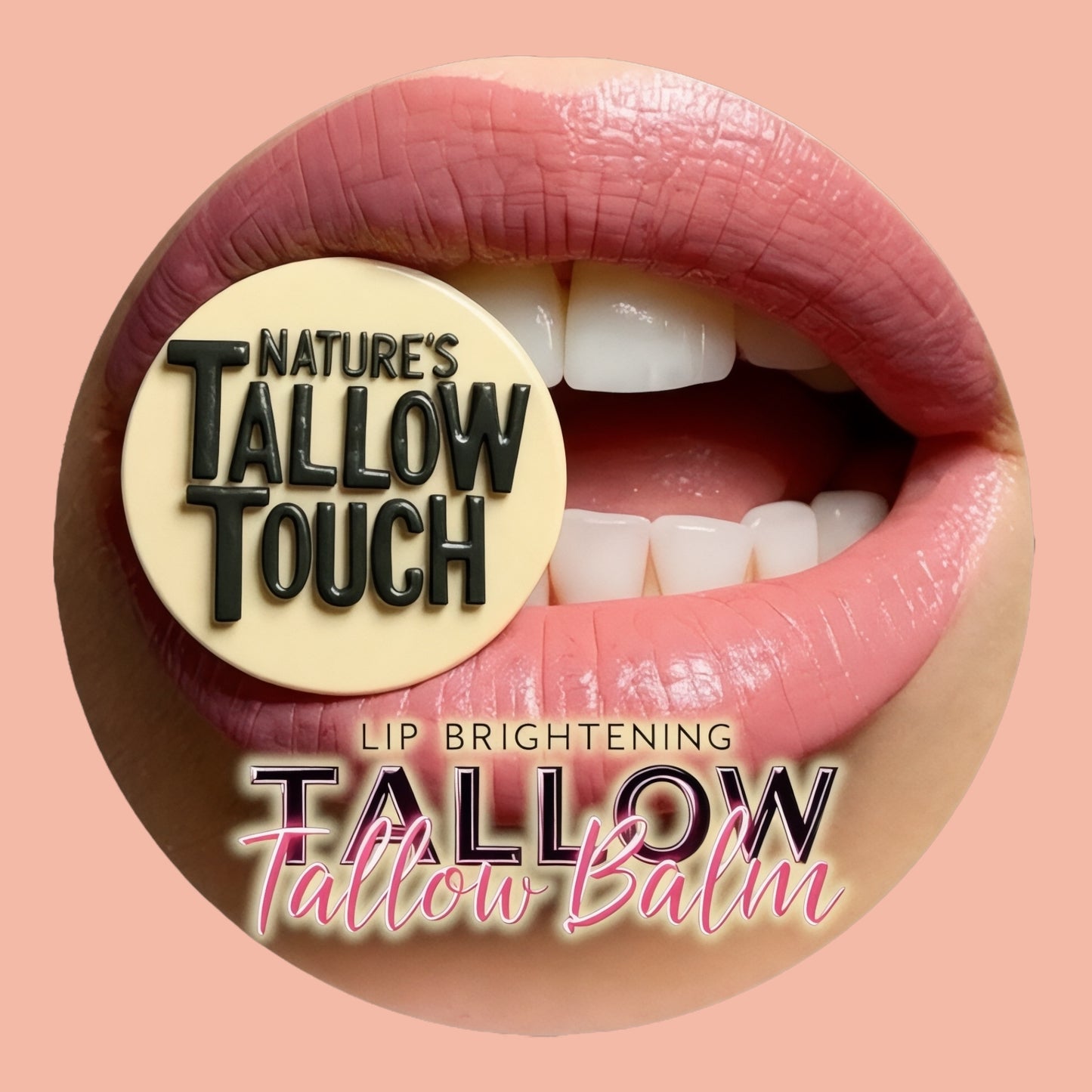 Lip Brightening Tallow Balm | Daily Hydration + Even Tone - Nature’s Tallow Touch LLC