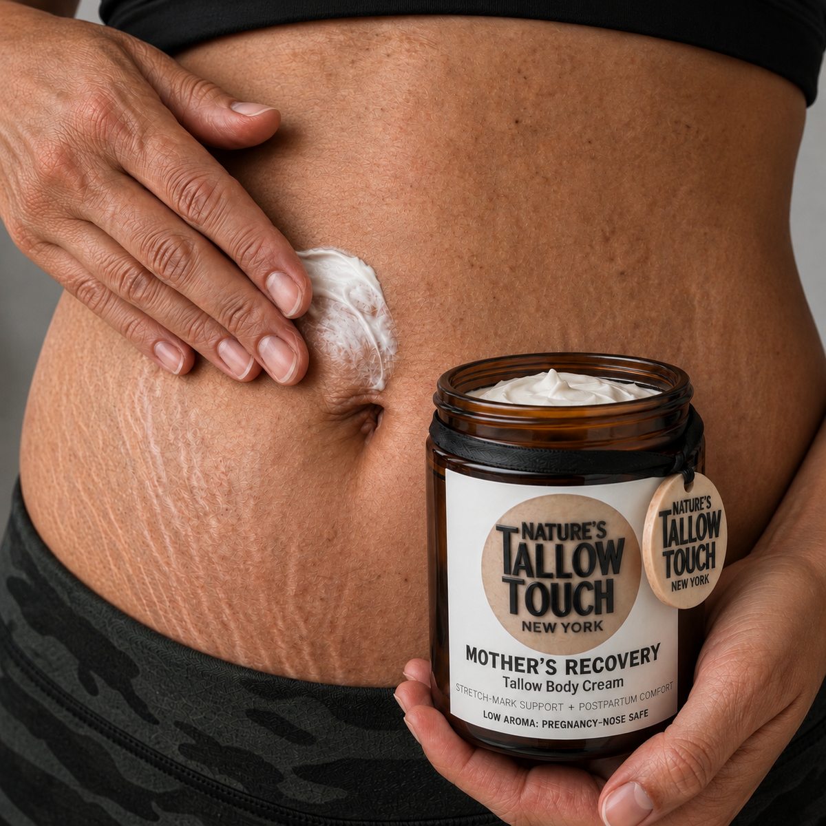 Mother’s Recovery Tallow Body Cream — Made for Stretching, Dry, Changing Skin. - Nature’s Tallow Touch LLC