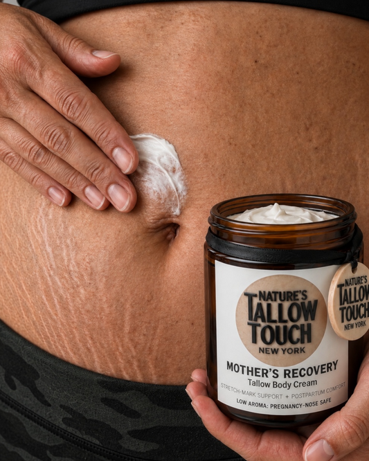 Mother’s Recovery Tallow Body Cream — Made for Stretching, Dry, Changing Skin. - Nature’s Tallow Touch LLC