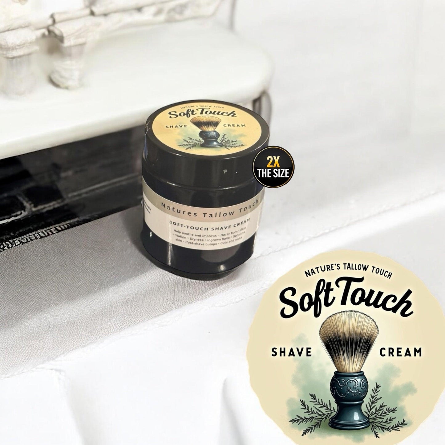 SoftTouch Shave Tallow Cream | Soothe Razor Burn & Hydrate Skin