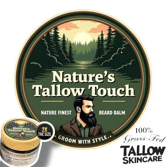 Nature’s Finest Tallow Beard Balm | Softens Beard & Reduces Itch