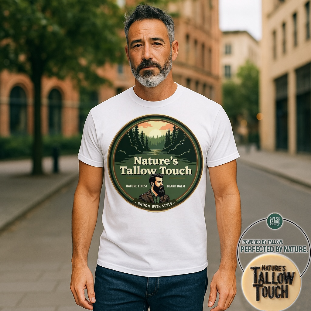 Nature’s Finest Tallow Beard Balm | Premium Ingredients • Strong Wax Hold •Smooth, Flake-Free Finish