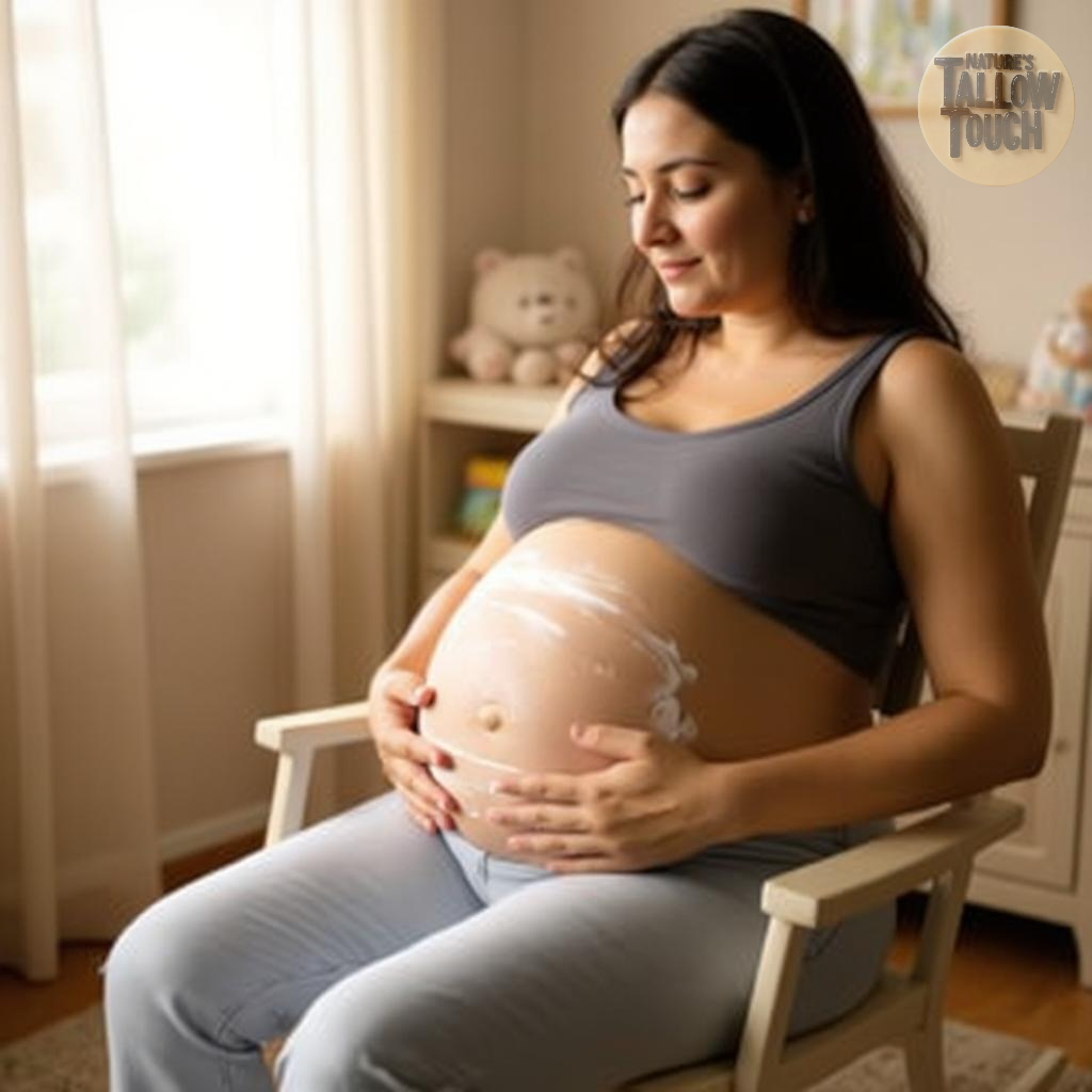 Nature’s Touch Luxe Mother’s Recovery Body Cream | Pregnancy-Safe
Whipped Tallow Formula for Stretch Marks + Postpartum Skin Renewal