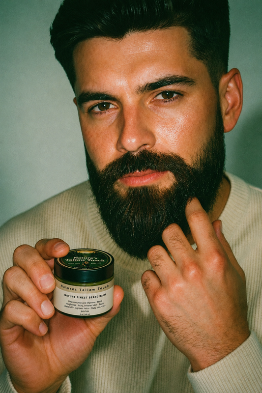 Nature’s Finest Tallow Beard Balm | Barber-Grade Hold + Grooming Finish