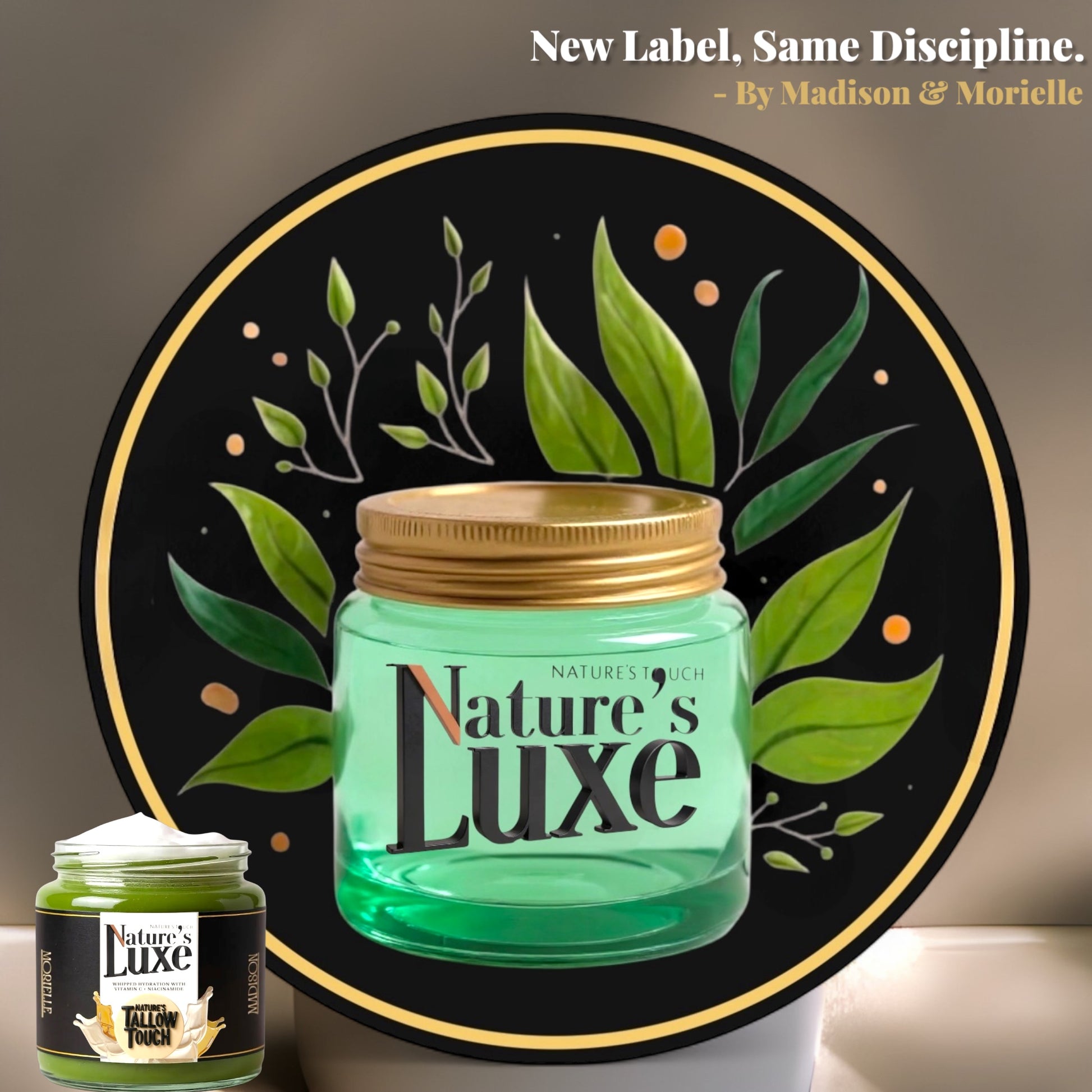 Nature’s LUXE Tallow Face Cream — Whipped Tallow Hydration +  Niacinamide + Vitamin C  + Kojic Acid - Nature’s Tallow Touch LLC
