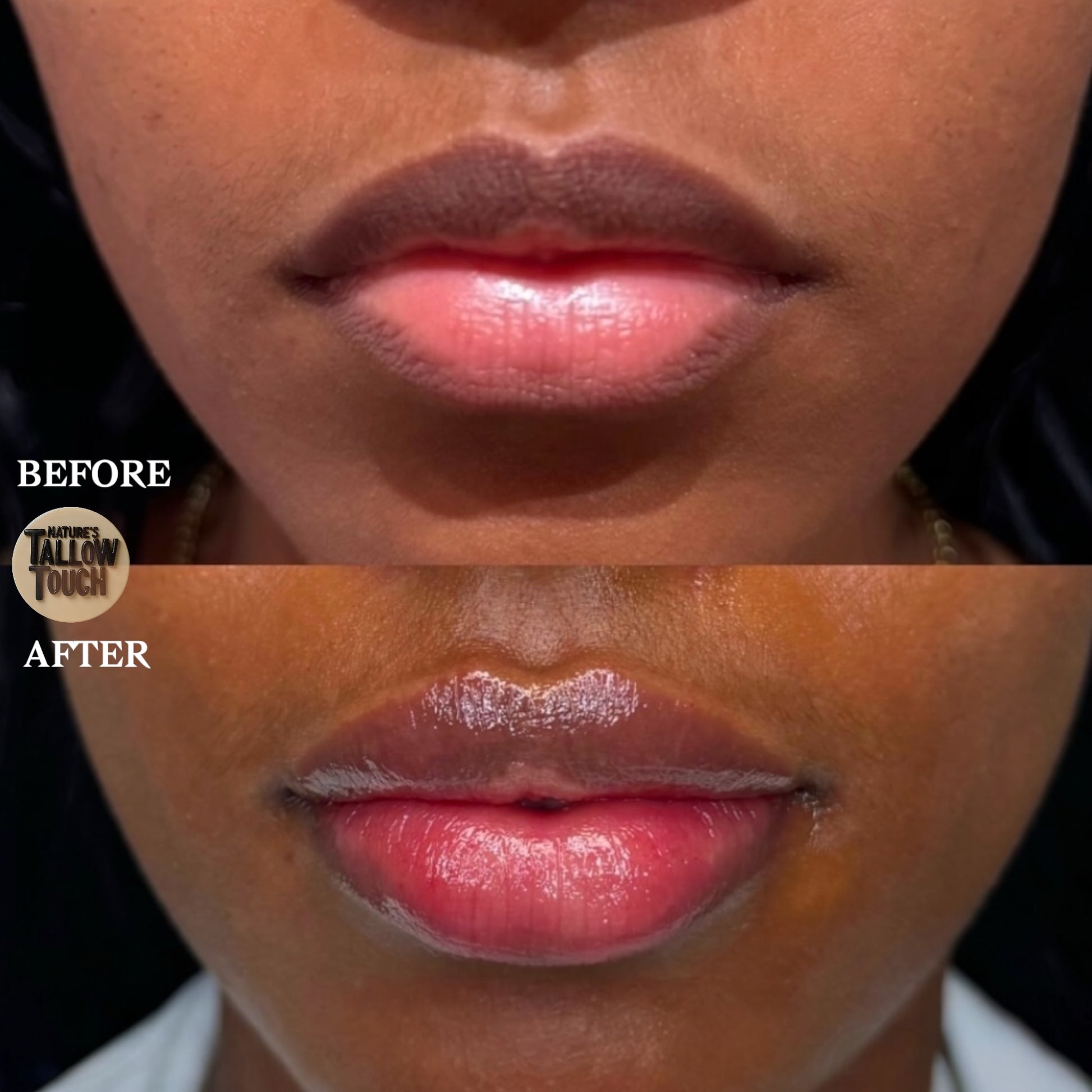 Lip Brightening Tallow Balm —Lip Discoloration Support | Daily Hydration | Smooth, Pink-Toned Look - Nature’s Tallow Touch LLC