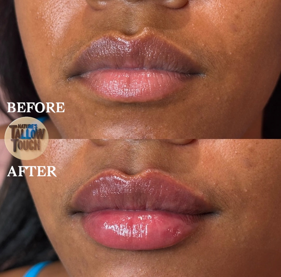 Lip Brightening Tallow Balm —Lip Discoloration Support | Daily Hydration | Smooth, Pink-Toned Look - Nature’s Tallow Touch LLC