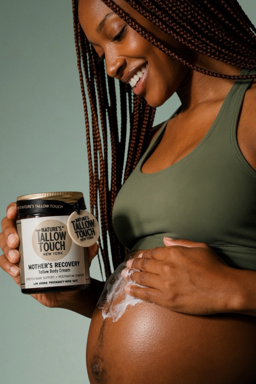 Mother’s Recovery Tallow Body Cream — Made for Stretching, Dry, Changing Skin. - Nature’s Tallow Touch LLC